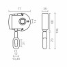 Meccanismo per tenda da sole a rullo Micel TLD05 Bianco 7,7 x 3,5 x 13,5 cm Manuale 1:7