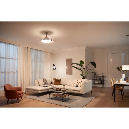Ventilatore da Soffitto con Luce Philips Atlas 35 W 28 W 4500 Lm nichel (2700 K)