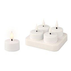 Candela LED Lumineo 485346 Bianco Ricaricabile Interno (4 Unità)