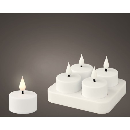 Candela LED Lumineo 485346 Bianco Ricaricabile Interno (4 Unità)