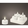 Candela LED Lumineo 485346 Bianco Ricaricabile Interno (4 Unità)