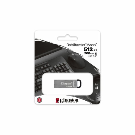 Memoria USB Kingston DataTraveler Kyson Argentato 512 GB