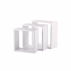Mensole 5five Simply Smart Bianco Legno MDF Cubi 3 Pezzi