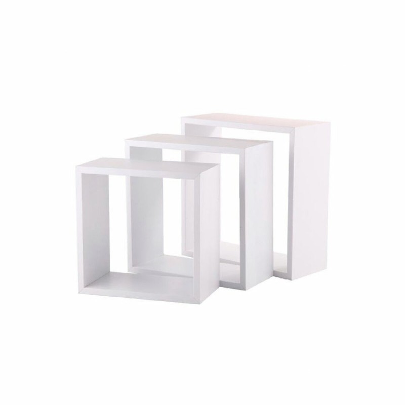 Mensole 5five Simply Smart Bianco Legno MDF Cubi 3 Pezzi Mensole 5five Simply Smart Bianco Legno MDF Cubi 3 Pezzi