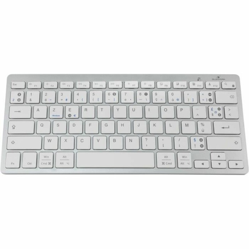 Tastiera Bluetooth Bluestork KB-MINI-PC-MAC/FR Azerty Francese Bianco Tastiera Bluetooth Bluestork KB-MINI-PC-MAC/FR Azerty Francese Bianco