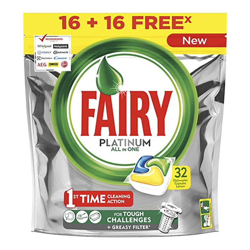 Pastiglie per lavastoviglie Fairy Platinum All in One Pastiglie per lavastoviglie Fairy Platinum All in One