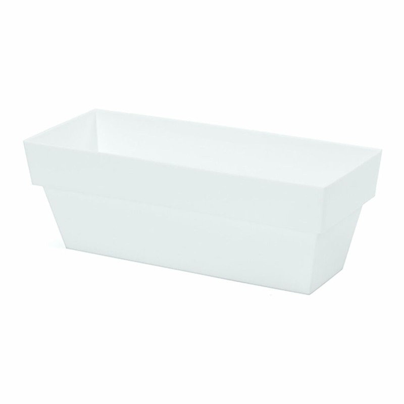 Vaso rettangolare da Balcone Plastiken Limited Bianco (12 x 30 cm) Vaso rettangolare da Balcone Plastiken Limited Bianco (12 x 30 cm)