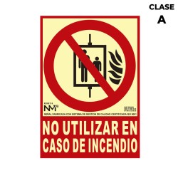 Insegna Normaluz No utilizar en caso de incendio PVC