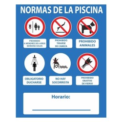 Insegna Normaluz PVC 50 x 40 cm Piscina