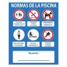 Insegna Normaluz PVC 50 x 40 cm Piscina