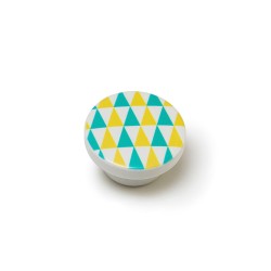 Pomo Rei e223 Azzurro legno di faggio Ø 40 x 22 mm 4 Pezzi