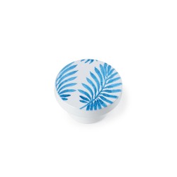 Pomo Rei e295 Azzurro legno di faggio Ø 40 x 22 mm (2 Unità)