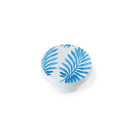 Pomo Rei e295 Azzurro legno di faggio Ø 40 x 22 mm (2 Unità)