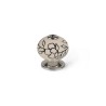 Pomo Rei e504 Bianco Metallo Fiore Ø 40 x 36 mm 4 Pezzi