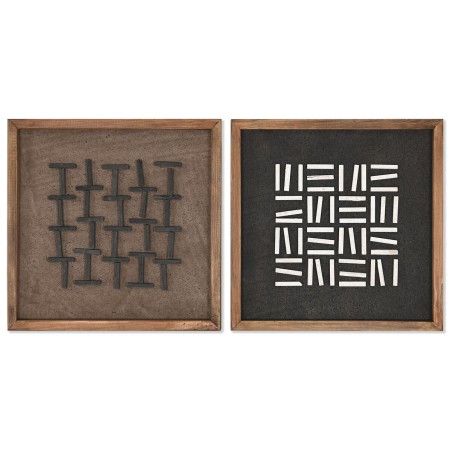 Quadro Home ESPRIT Moderno 40,2 x 4 x 40,2 cm (2 Unità)