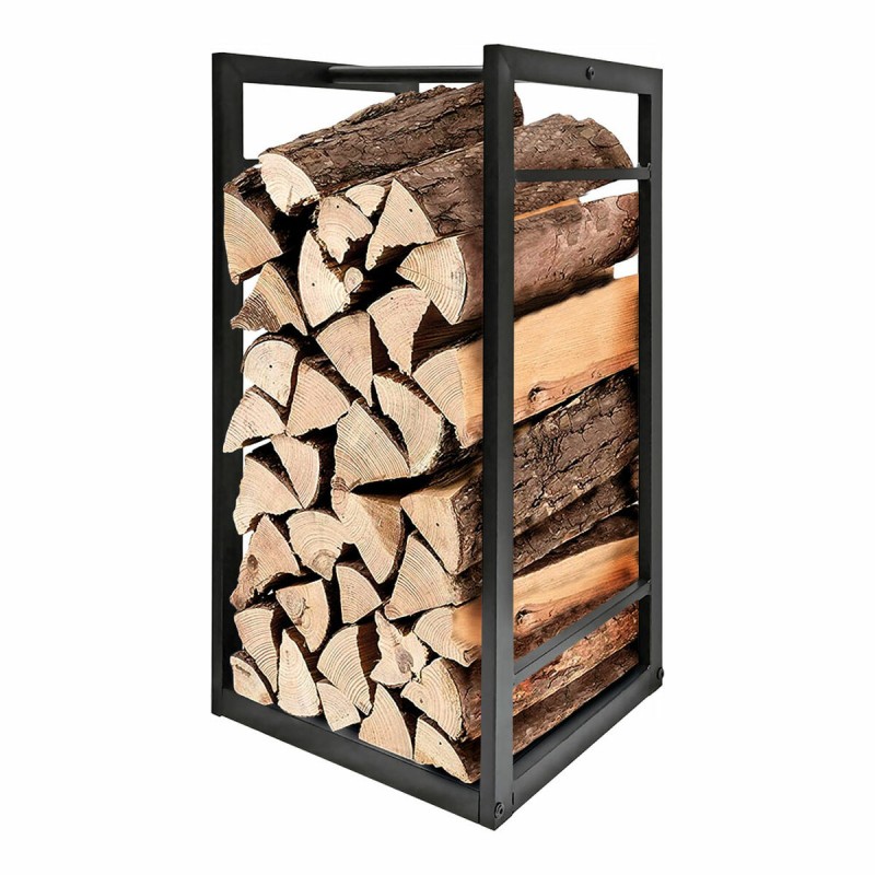 Supporto per Legna EDM 85766 Nero Metallo 33 x 33 x 68 cm Supporto per Legna EDM 85766 Nero Metallo 33 x 33 x 68 cm
