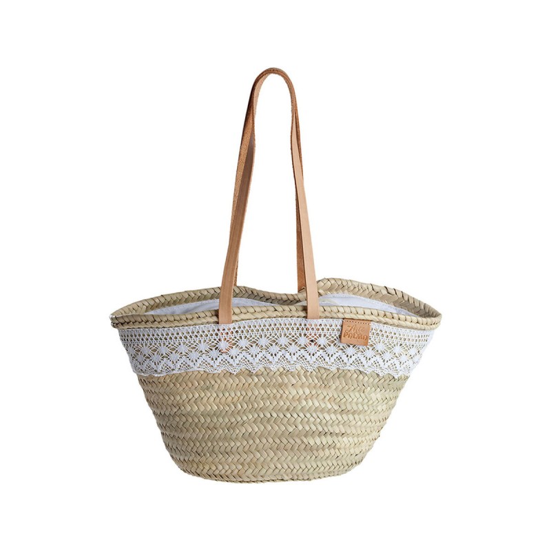 Borsa Donna EDM Nova 48,5 x 29,5 cm Foglia di palma Pizzo Borsa Donna EDM Nova 48,5 x 29,5 cm Foglia di palma Pizzo