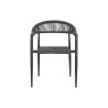 Sedia da giardino Home ESPRIT Nero Grigio scuro Alluminio Rattan 56 x 60 x 78 cm