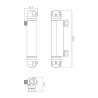 Rubinetto Bimando Rousseau Volga 2 Grigio Ottone 15 cm Doccia