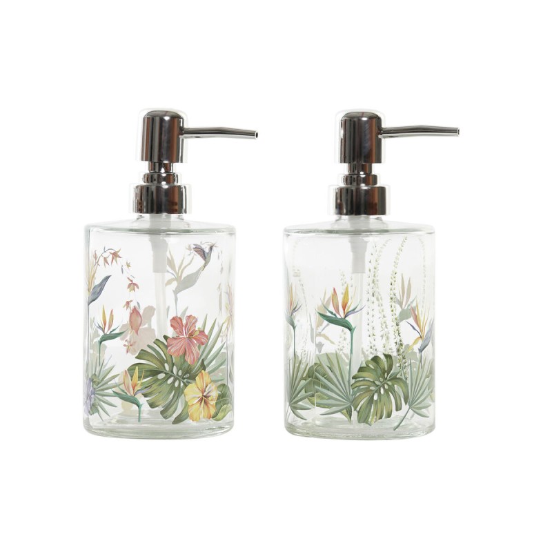 Dispenser di Sapone DKD Home Decor Tropicale Cristallo Multicolore ABS (10 x 8 x 17 cm) (2 Unità) Dispenser di Sapone DKD Home Decor Tropicale Cristallo Multicolore ABS (10 x 8 x 17 cm) (2 Unità)