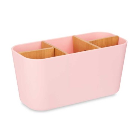 Portaspazzolini da Denti Berilo B9045-PINK Rosa Bambù polipropilene 21 x 10 x 9 cm (6 Unità)