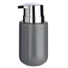 Dispenser di Sapone Berilo J1017-A-GRIS Grigio Argentato Metallo Ceramica 350 ml 7 x 14,5 x 8,5 cm (6 Unità)