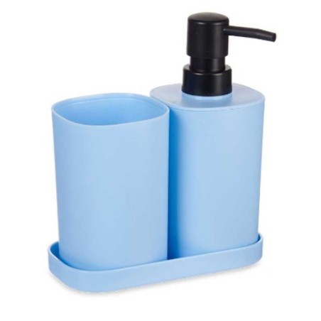 Set da Bagno Berilo B8108-S3-BLUE Azzurro Nero polipropilene (12 Unità)