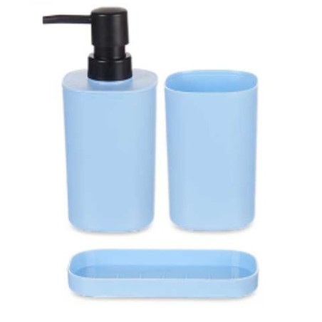 Set da Bagno Berilo B8108-S3-BLUE Azzurro Nero polipropilene (12 Unità)