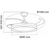 Ventilatore da Soffitto CristalRecord EVO RETRAC Trasparente 72 W