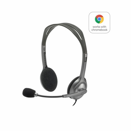 Auricolari con Microfono Logitech H111 Nero Grigio