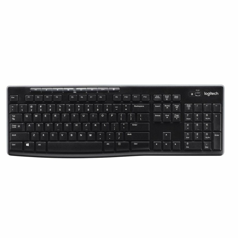 Tastiera Wireless Logitech K270 Nero Qwerty in Spagnolo 2.4 GHz Tastiera Wireless Logitech K270 Nero Qwerty in Spagnolo 2.4 GHz