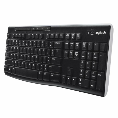 Tastiera Wireless Logitech K270 Nero Qwerty in Spagnolo 2.4 GHz