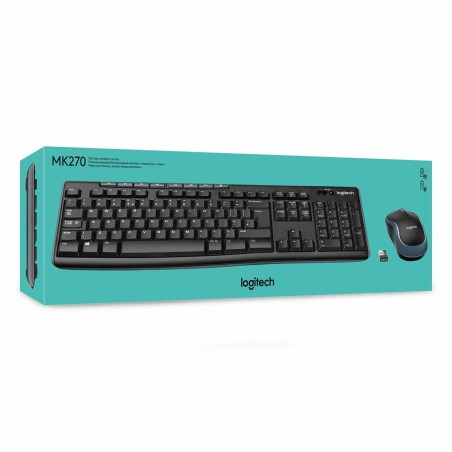 Tastiera Wireless Logitech K270 Nero Qwerty in Spagnolo 2.4 GHz