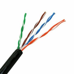 Cavo di Rete Rigido UTP Categoria 5e NANOCABLE 10.20.0302-EXT-BK 100 m Nero 100 m
