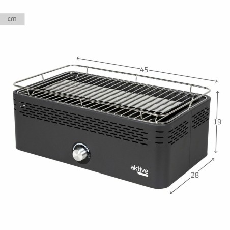 Barbecue a Carbone Portatile Senza Fumo Aktive 45 x 19 x 28 cm