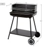 Barbecue Portatile Aktive Acciaio inossidabile Acciaio 55 x 82 x 43 cm