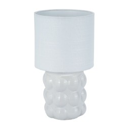 Lampada da tavolo Versa Bianco Lino Ceramica 17 x 30 cm