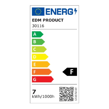 Lampada da scrivania EDM 30116 Bianco polipropilene 7 W 400 lm 9 x 13 x 33 cm Flexo/Lampada da scrivania
