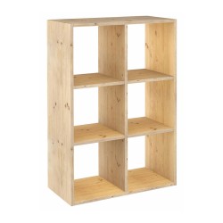 Scaffale Astigarraga Dinamic 6 Marrone Naturale Pino 70,8 x 33 x 105,4 cm Cubi Componibile