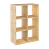 Scaffale Astigarraga Dinamic 6 Marrone Naturale Pino 70,8 x 33 x 105,4 cm Cubi Componibile