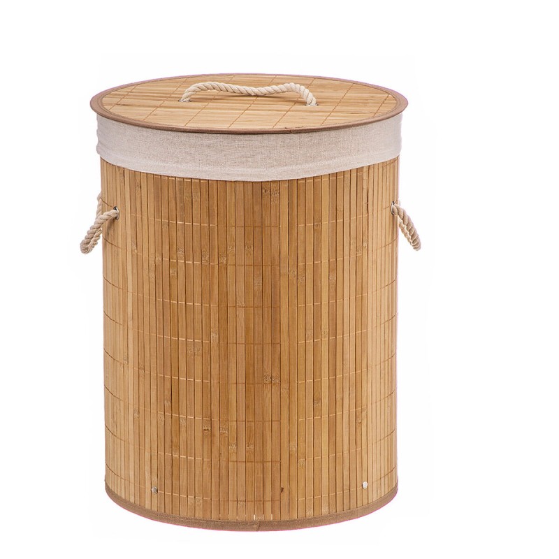 Cesto per i Panni Sporchi Caison Stoffa Bambù 35 x 35 x 50 cm Cesto per i Panni Sporchi Caison Stoffa Bambù 35 x 35 x 50 cm