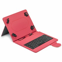 Custodia per iPad + Tastiera Maillon Technologique MTKEYUSBRED Nero Rosso Qwerty in Spagnolo