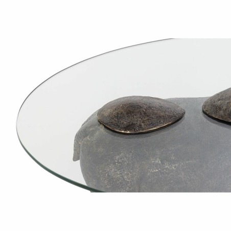 Tavolino Aggiuntivo DKD Home Decor Trasparente Rame 80 x 50 x 37 cm