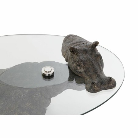 Tavolino Aggiuntivo DKD Home Decor Trasparente Rame 80 x 50 x 37 cm