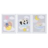 Quadro Home ESPRIT Giallo Grigio Per bambini 30 x 1,8 x 40 cm (4 Unità)