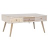 Tavolino da Caffè DKD Home Decor Abete Cotone (110 x 60 x 50 cm)