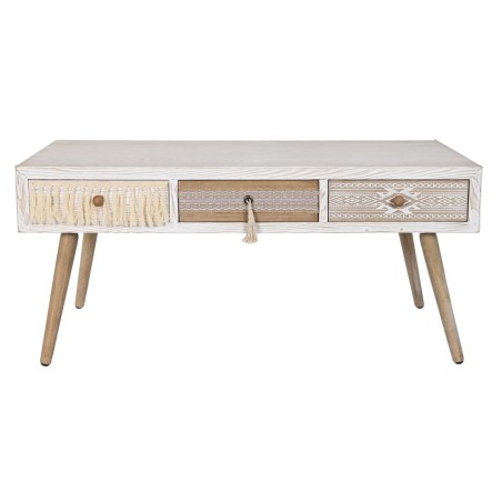Tavolino da Caffè DKD Home Decor Abete Cotone (110 x 60 x 50 cm)