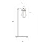 Lampada da tavolo EDM 32107 Nero Metallo 60 W 220-240 V 22 x 51 cm 22 x 51 x 13 cm