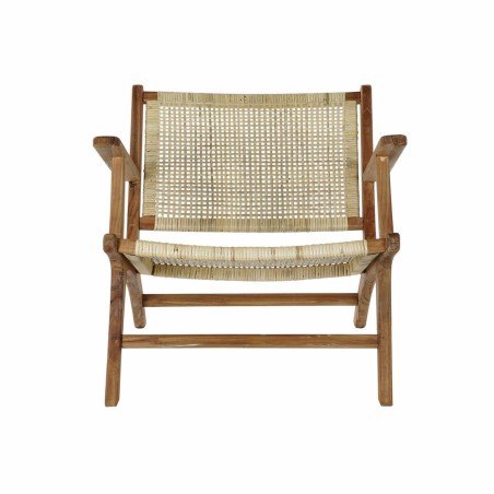 Poltrona DKD Home Decor MB-182316 Naturale Teca Marrone Chiaro Rattan (69 x 78 x 68 cm)