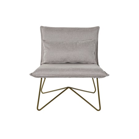 Poltrona DKD Home Decor 66 x 78 x 75 cm Beige Dorato Metallo
